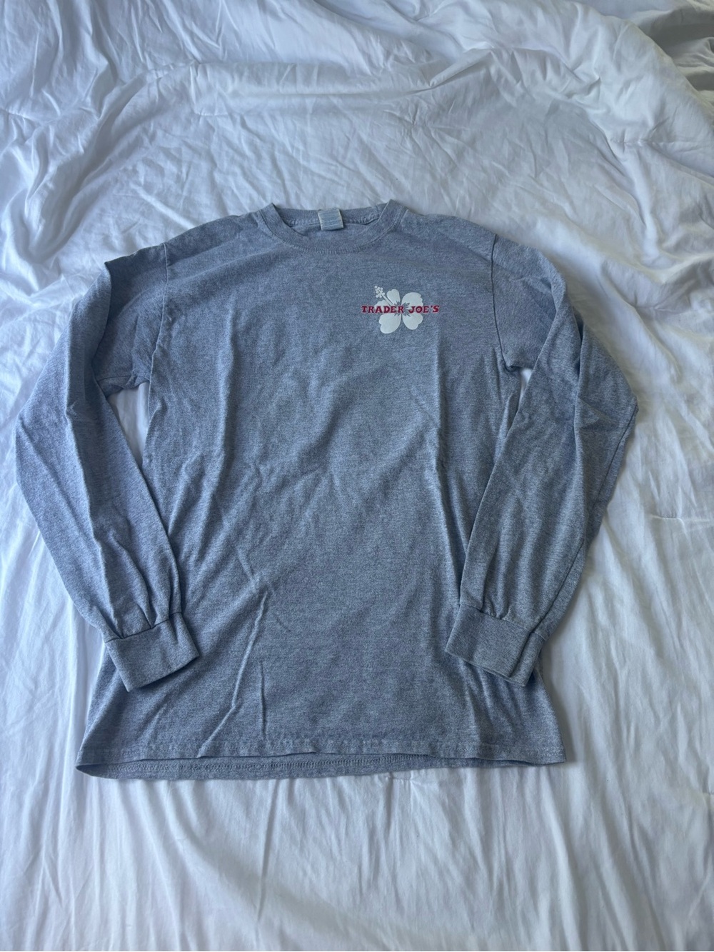 Trader Joe's Long Sleeve Tee - Heather Gray